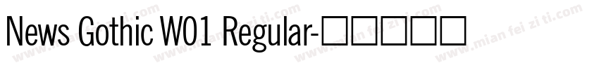 News Gothic W01 Regular字体转换